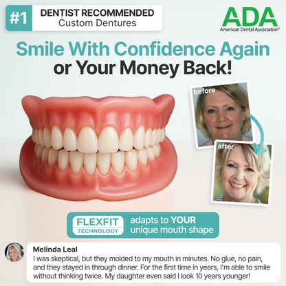 😁 Ends Today: 70% OFF! SEAGRIL™ Custom-Fit Full Functional DenturesMake you more confident – Made in the USA & FDA-Certified